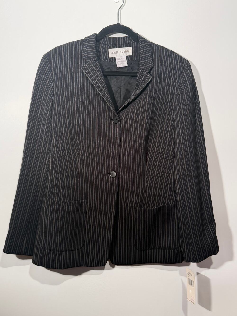 Jones New York Womens Blazer Size 12 Size 12 NWT Pinstripe